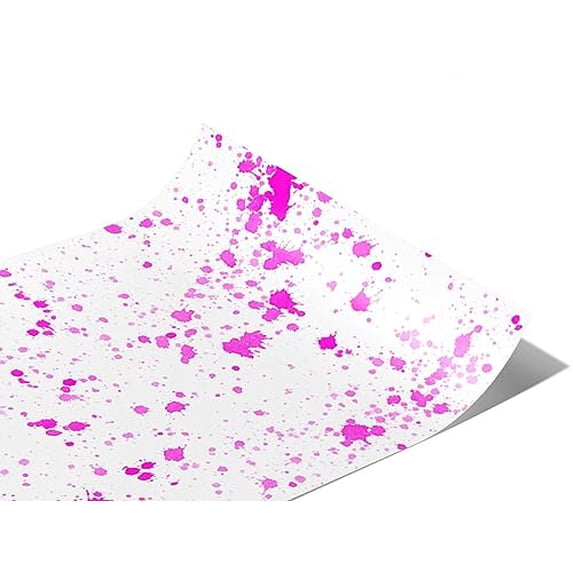 Sticker Film Pink Rwraps Paint Splatter Pink Spill Gloss Vinyl Film Wrap 59in x 7ft Vinyl ...
