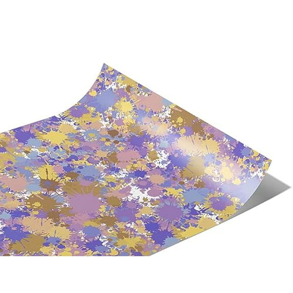 Rwraps Paint Splatter Slumber Party Matte Vinyl Film Wrap 59in x 25ft Vinyl Vehicle Car Film Sheet