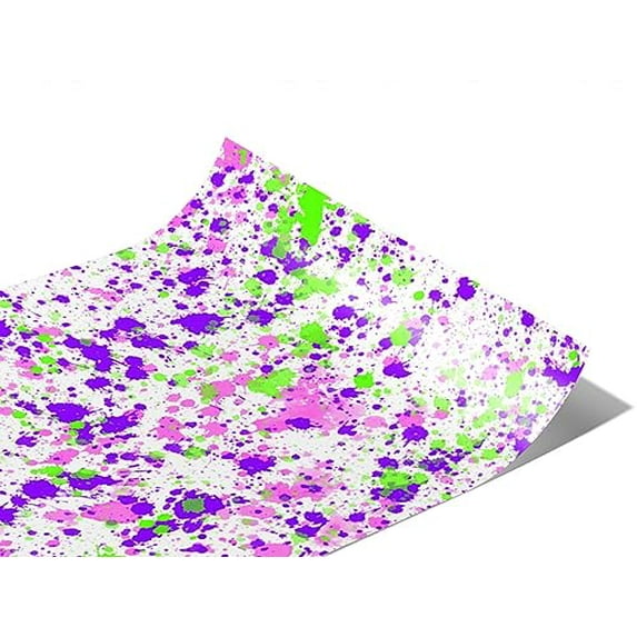 Rwraps Paint Splatter Such Fun Matte Vinyl Film Wrap 59in x 25ft Vinyl Vehicle Car Film Sheet Roll