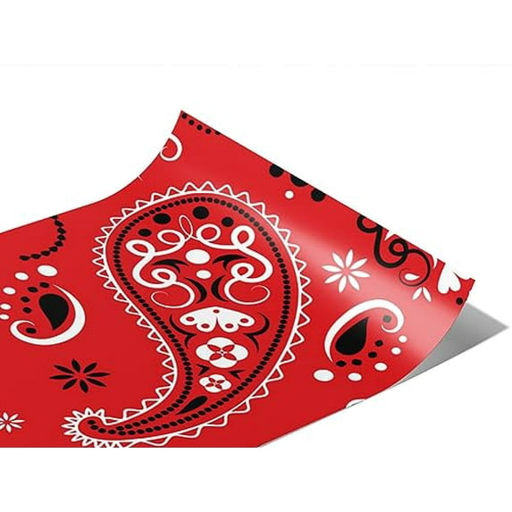 Rwraps Paisley Classic Bandana Matte Vinyl Film Wrap 59in x 7ft Vinyl Vehicle Car Film Sheet Roll