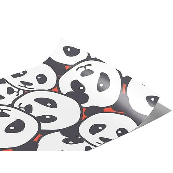 Rwraps Panda Under Attack Gloss Vinyl Film Wrap 59in x 18ft Vinyl Vehicle Car Film Sheet Roll