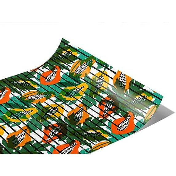 Rwraps Papaya Papa Yeah Gloss Vinyl Film Wrap 59in x 6in Vinyl Vehicle Car Film Sheet Roll