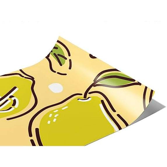 Rwraps Pear Grant Saint Yellow Gloss Vinyl Film Wrap 59in x 6ft Vinyl Vehicle Car Film Sheet Roll