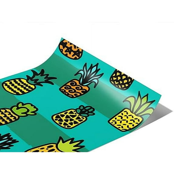 Rwraps Pineapple Caribbean Selections Gloss Vinyl Film Wrap 59in x 12ft Vinyl Vehicle Car Film Sheet