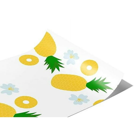 Rwraps Pineapple Pineapple Parade Gloss Vinyl Film Wrap 59in x 5ft Vinyl Vehicle Car Film Sheet Roll