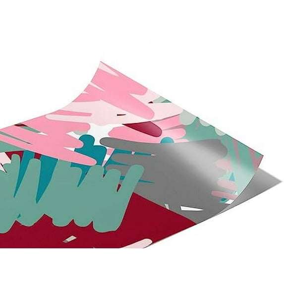 Rwraps Pink Abstract Friendly Lovers Gloss Vinyl Film Wrap 59in x 6in Vinyl Vehicle Car Film Sheet