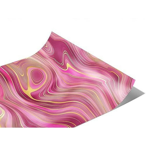 Rwraps Pink Agate Gemstone Blushing Cheeks Matte Vinyl Film Wrap 59in x 19ft Vinyl Vehicle Car Film