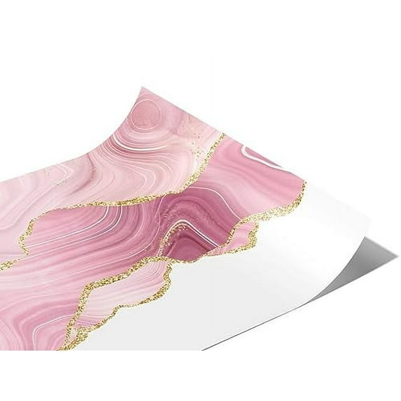 Rwraps Pink Agate Gemstone Sweet Charm Matte Vinyl Film Wrap 59in x 11ft Vinyl Vehicle Car Film