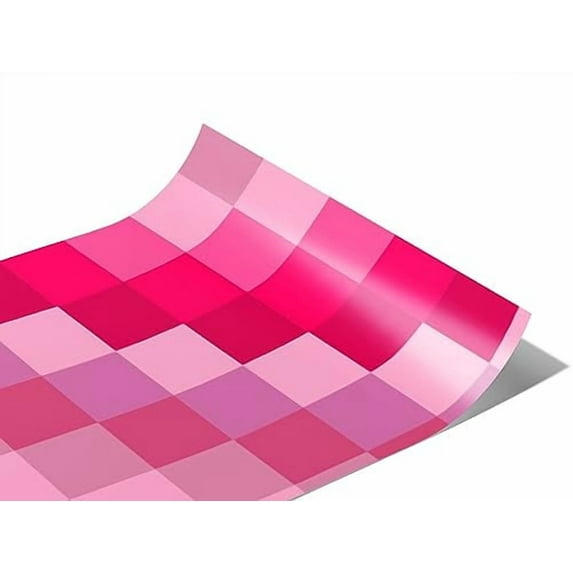 Rwraps Pink Mosaic Magenta Process Matte Vinyl Film Wrap 59in x 20ft Vinyl Vehicle Car Film Sheet