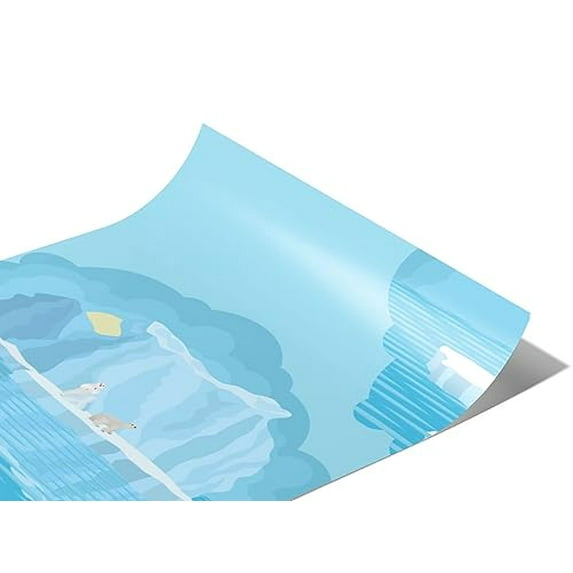 Rwraps Polar Bear ICY Reflections Matte Vinyl Film Wrap 59in x 8ft Vinyl Vehicle Car Film Sheet Roll