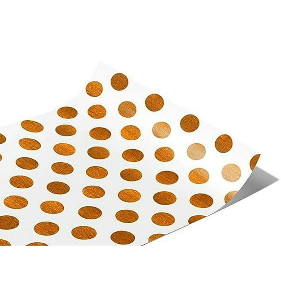 Rwraps Polka Dot Brown Sugar Gloss Vinyl Film Wrap 59in x 5ft Vinyl Vehicle Car Film Sheet Roll