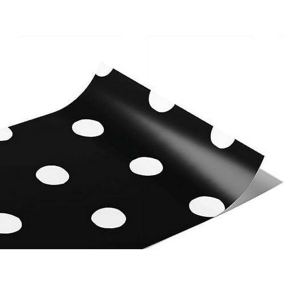 Rwraps Polka Dot Classic Look Matte Vinyl Film Wrap 59in x 14ft Vinyl Vehicle Car Film Sheet Roll