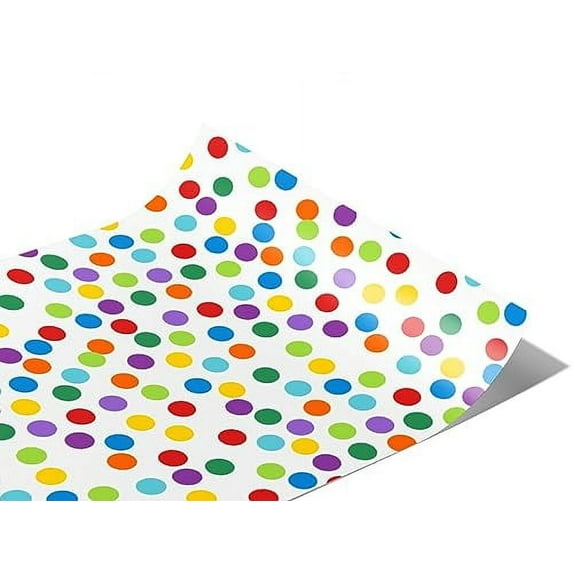 Rwraps Polka Dot Confetti Explosion Matte Vinyl Film Wrap 59in x 18ft Vinyl Vehicle Car Film Sheet