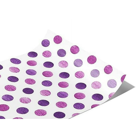 Rwraps Polka Dot Cotton Candy Gloss Vinyl Film Wrap 59in x 11ft Vinyl Vehicle Car Film Sheet Roll