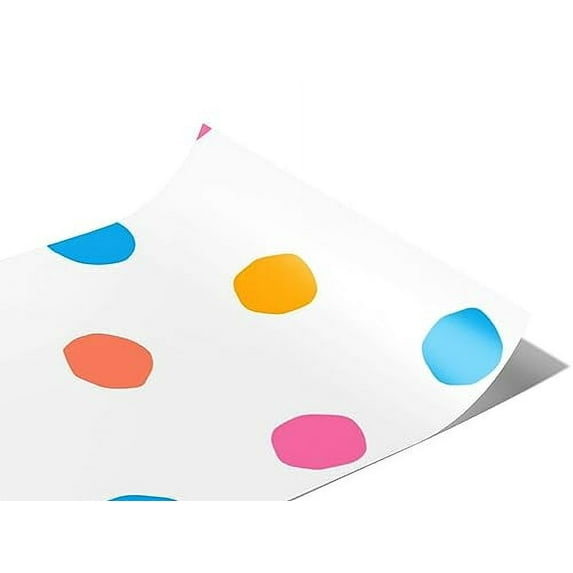 Rwraps Polka Dot Easter Breeze Matte Vinyl Film Wrap 59in x 6ft Vinyl Vehicle Car Film Sheet Roll