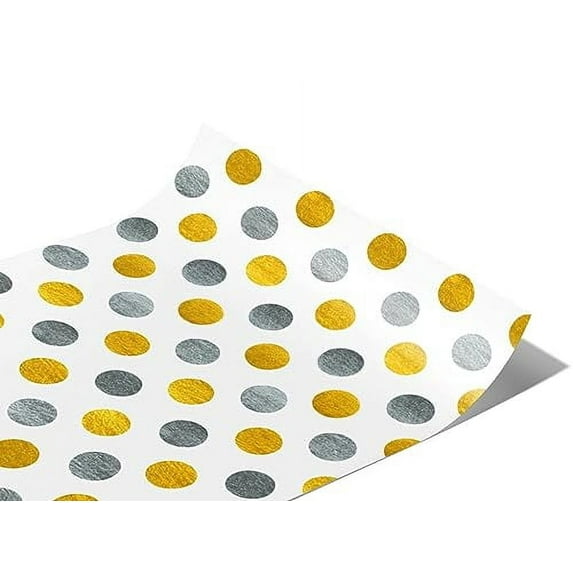 Rwraps Polka Dot Fade to Gray Matte Vinyl Film Wrap 59in x 6in Vinyl Vehicle Car Film Sheet Roll