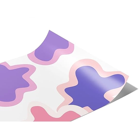 Rwraps Purple Abstract Dancing Type Matte Vinyl Film Wrap 59in x 29ft Vinyl Vehicle Car Film Sheet