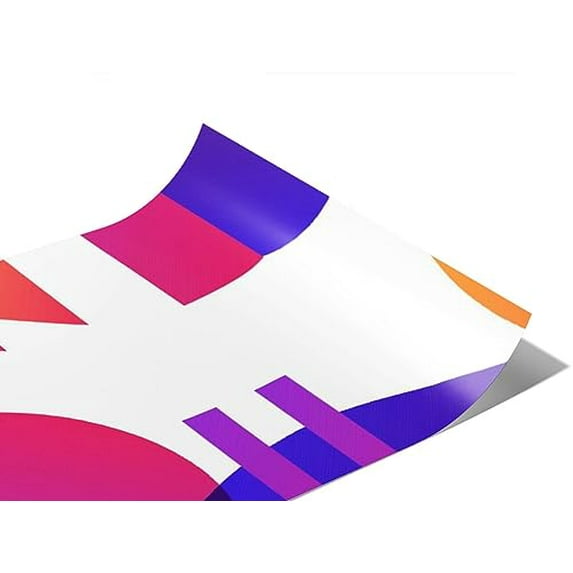 Rwraps Purple Abstract White Cosmopolitan Gloss Vinyl Film Wrap 59in x 29ft Vinyl Vehicle Car Film