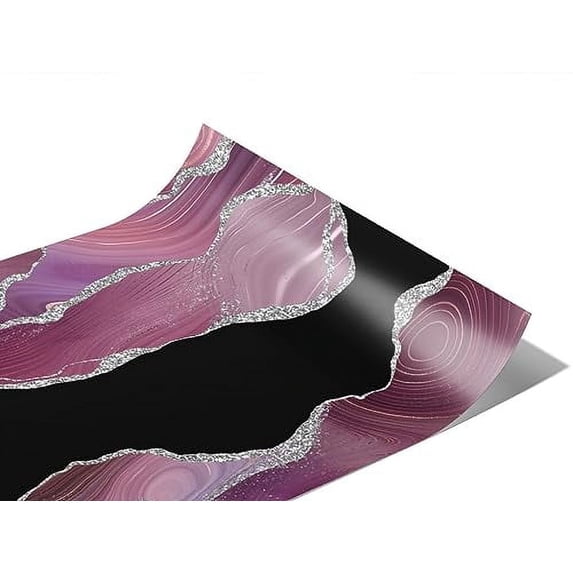 Rwraps Purple Agate Gemstone Velvet Gowns Matte Vinyl Film Wrap 59in x 1ft Vinyl Vehicle Car Film