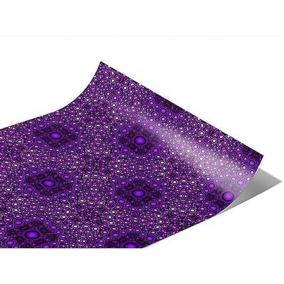 Rwraps Purple Mosaic Amethyst Formations Matte Vinyl Film Wrap 59in x 5ft Vinyl Vehicle Car Film