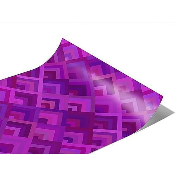 Rwraps Purple Mosaic Lipstick Stains Matte Vinyl Film Wrap 59in x 3ft Vinyl Vehicle Car Film Sheet