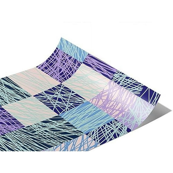 Rwraps Purple Mosaic Prince Charming Gloss Vinyl Film Wrap 59in x 9ft Vinyl Vehicle Car Film Sheet