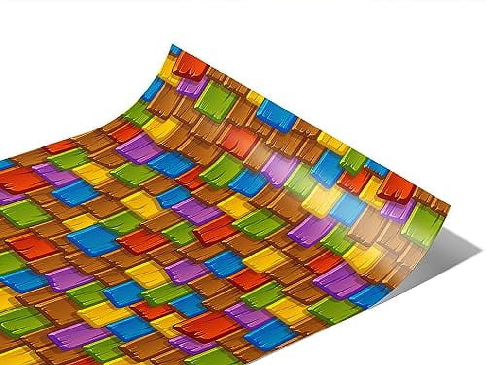 Rwraps Roofing Tile Rainbow Shake Matte Vinyl Film Wrap 59in x 17ft ...