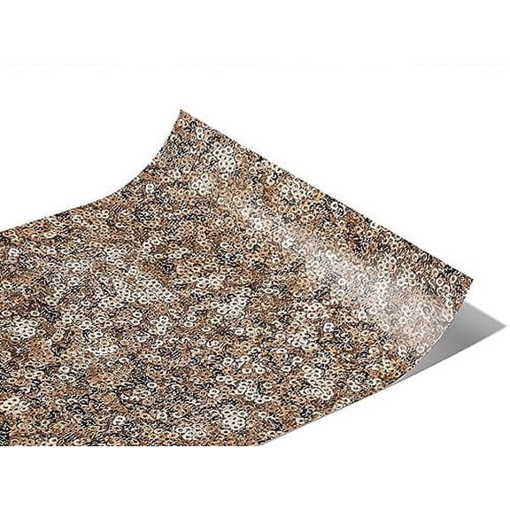 Rwraps Sequins Gemstone Copper Head Gloss Vinyl Film Wrap 59in x 7ft Vinyl Vehicle Car Film Sheet