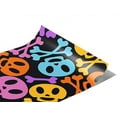 thumbnail image 1 of Rwraps Skull and Bones Danger Ahead Gloss Vinyl Film Wrap 59in x 13ft Vinyl Vehicle Car Film Sheet, 1 of 9