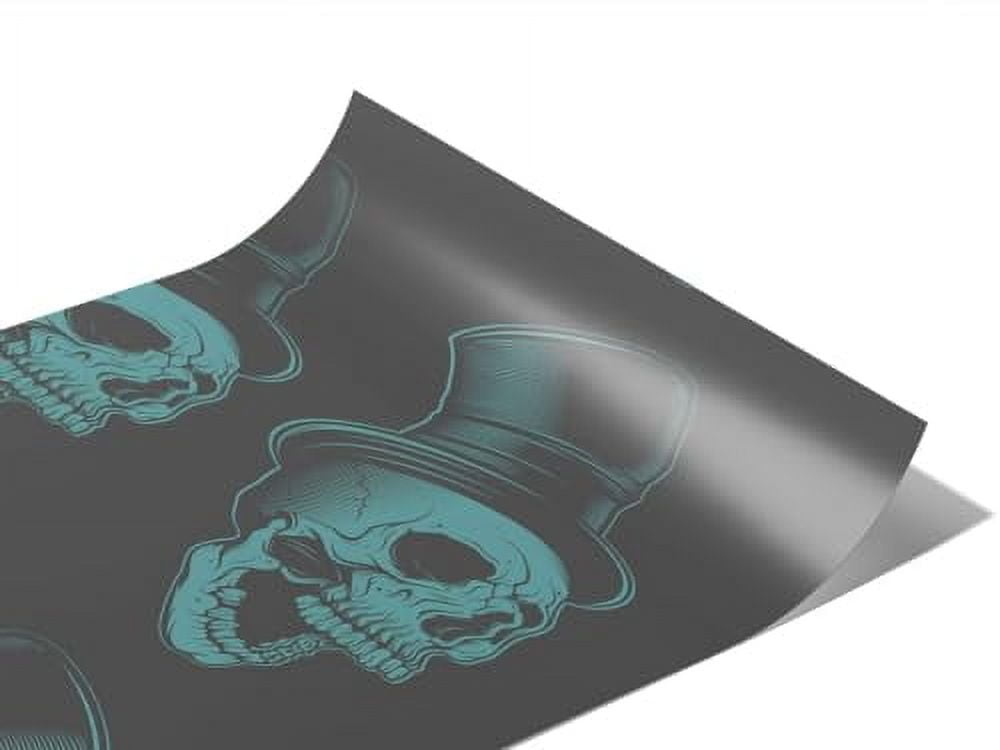 Dapper Wrapping Rwraps Skull and Bones Dapper Dan Gloss Vinyl Film Wrap 59in x 6in ...