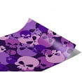 thumbnail image 1 of Rwraps Skull and Bones Purple Calvaria Matte Vinyl Film Wrap 59in x 16ft Vinyl Vehicle Car Film, 1 of 9