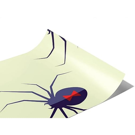 Rwraps Spider Blackest Widows Gloss Vinyl Film Wrap 59in x 22ft Vinyl Vehicle Car Film Sheet Roll