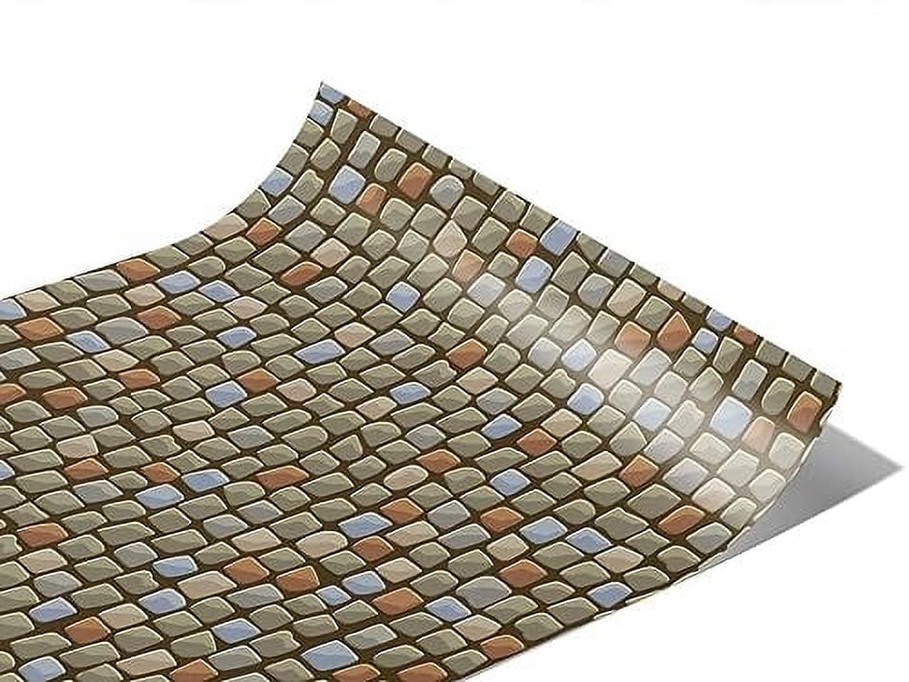 Rwraps Stacked Brick Harvest Brown Matte Vinyl Film Wrap 59in x 6ft ...