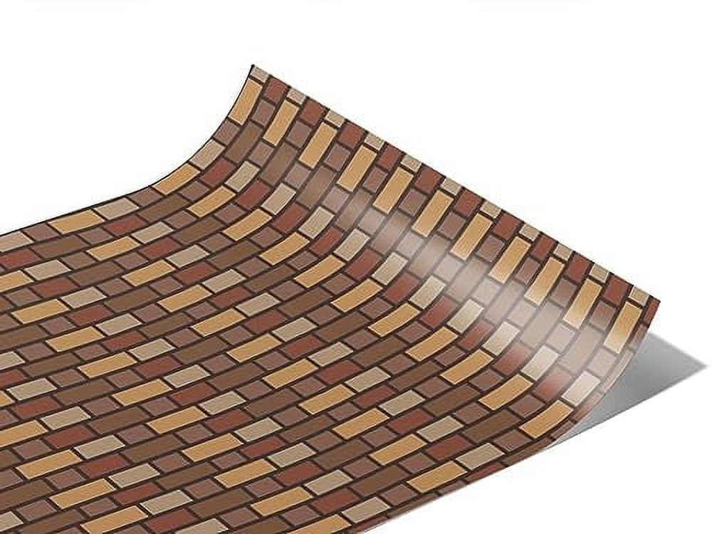 Rwraps Stacked Brick Taupe Matte Vinyl Film Wrap 59in x 4ft Vinyl ...