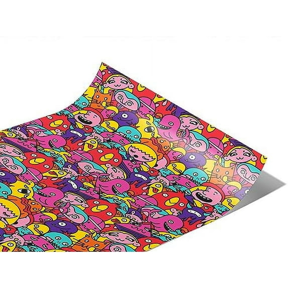 Rwraps Sticker Bomb Cultural Exchange Gloss Vinyl Film Wrap 59in x 29ft Vinyl Vehicle Car Film Sheet