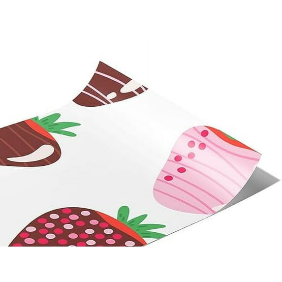 Rwraps Strawberry Chocolate Covered Gloss Vinyl Film Wrap 59in x 25ft Vinyl Vehicle Car Film Sheet