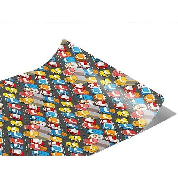 Rwraps Urban Cityscape Packed Lot Matte Vinyl Film Wrap 59in x 14ft Vinyl Vehicle Car Film Sheet