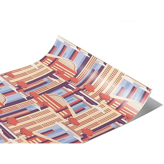 Rwraps Urban Cityscape Sixties Utopia Matte Vinyl Film Wrap 59in x 6ft Vinyl Vehicle Car Film Sheet