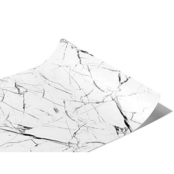 Rwraps Vinyl Car Wrap Film 914 Series Calacatta White Marble Gloss Bubble Free 59" x 14ft