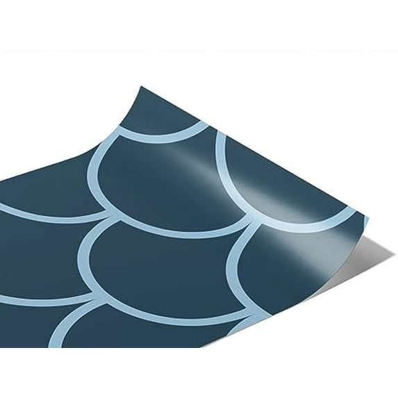 Rwraps Water Ocean Scales Matte Vinyl Film Wrap 59in x 7ft Vinyl Vehicle Car Film Sheet Roll