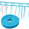 thumbnail image 1 of 8M Nylon Clothesline-Windproof Drying Rope with Hooks for Indoor/Outdoor (Non-Slip,Stainless Steel S-Hooks), 1 of 9