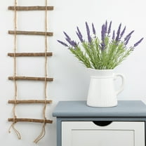 Artificial Flowers-2 Pack Realistic Fake Floral Arrangement for Home Decor,13.78" Tall Purple Desktop Vase Decor,Stems,Maintenance-Free Silk Flowers for Indoor Outdoor