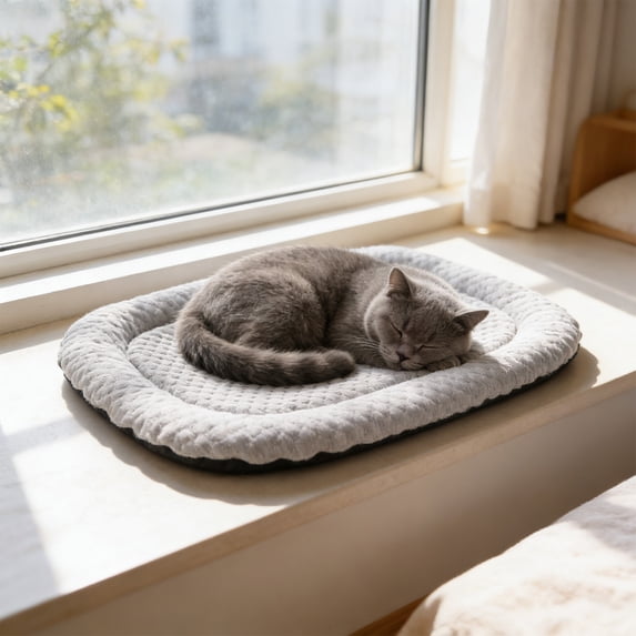 Rwvbm Cats Cool Down Mat, Summer Pet Pad for All Seasons, Breathable Washable Self Cooling Blanket for Small Cats Dogs Indoor Outdoor