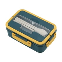 Double-Layer Japanese Bento Box Microwave-Safe Lunch Container for Office & Travel 19.7x13x6cm Leakproof Meal Prep Box with Dividers & Handle