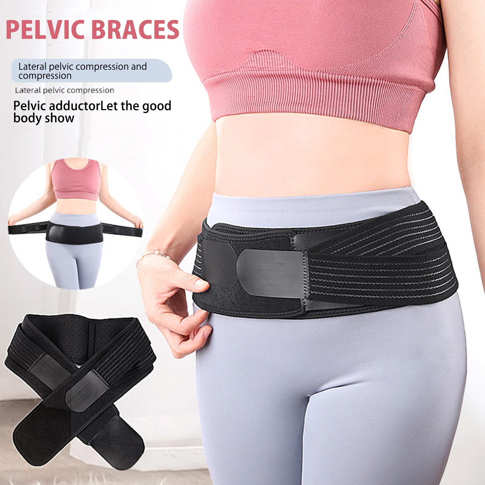 Rwvbm Exercise Fitness Breathable Waist Bandage, Pubic Correction