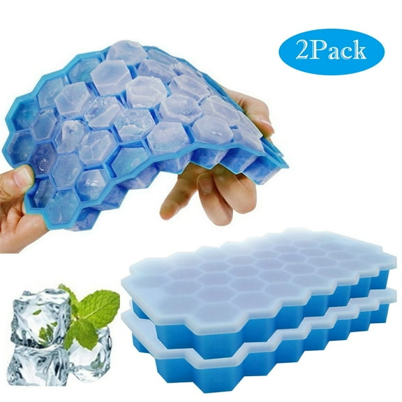 Honeycomb Ice Tray,Flexible Silicone Ice Maker,Stackable Storage Containers,Easy Release Design,Freezing Grids,for Drinks & Food,Dishwasher,Compact for Fridge Use