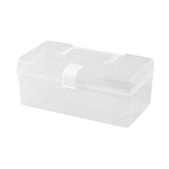 Large Locking Storage Box for Medication & Food Clear Refrigerator Safe Container Stackable Organizer for Kitchen,Office & Toys Heavy-Duty Secure Lid 1-Pack