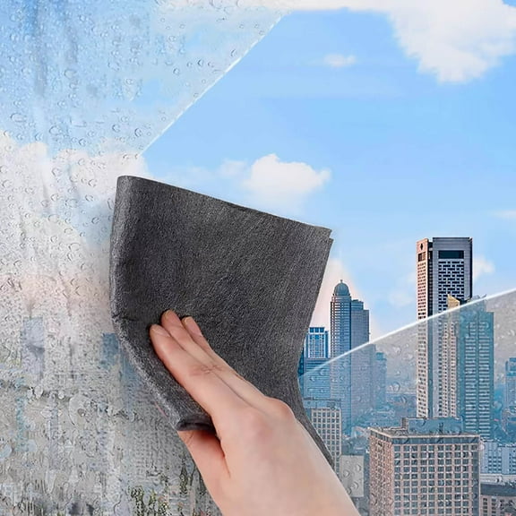 Microfiber Cleaning Cloths-5 Pack Super Absorbent Lint-Free Towels 20x25cm Gray Streak-Free for Glass,Mirrors & Stainless Steel Reusable & Washable Kitchen Cloths