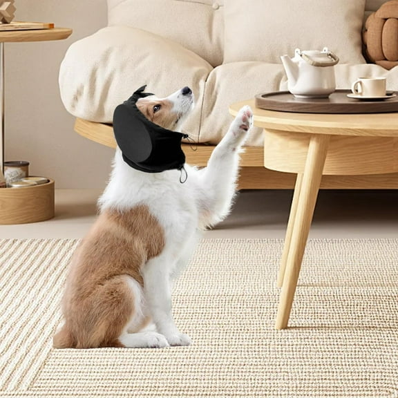 Noise Canceling Dog Earmuffs for Anxiety Relief Pet Ear Protection for Thunderstorms & Headb with Warm Fleece Lining 1-Pack