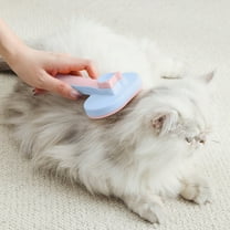 Pet Grooming Brush for Dogs & Cats Self-Cleaning Slicker Brush with Bristles Gentle Massage & Deshedding Tool for Short/Long Hair Includes Hair Release Button 7.09" x 3.94"